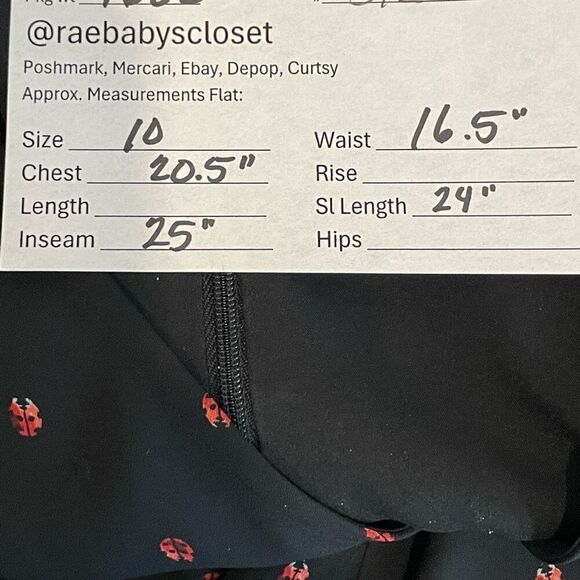 Maison Jules Black Ladybug Surplice Belted Jumpsuit Size 10 NWOT - Picture 7 of 11